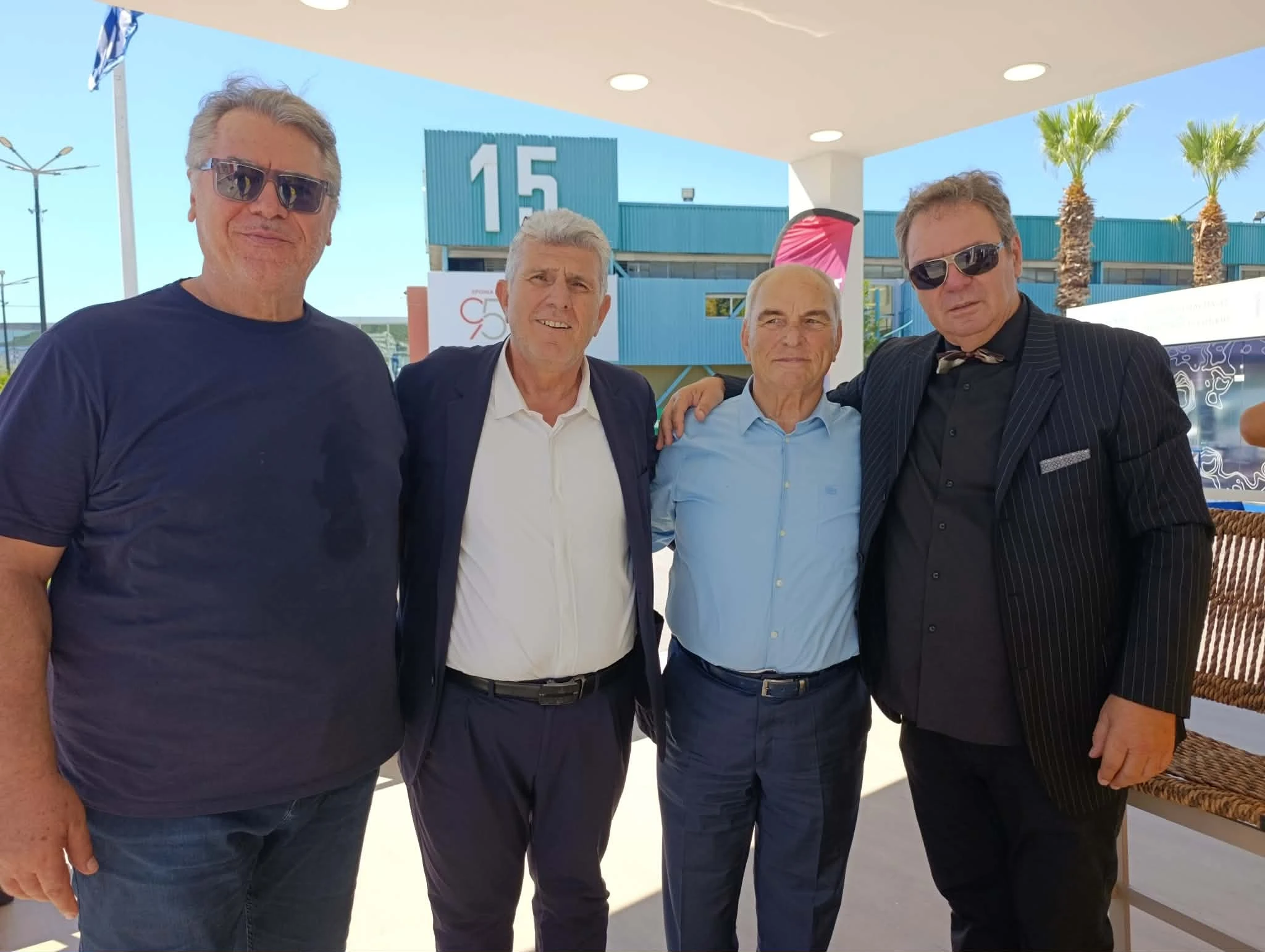 Παύλος Ανδρώνης, Ελευθέριος Αλεξανδρίδης, Παναγιώτης Κοκκόρης, Δήμος Βαρδάκης (από αριστερά)