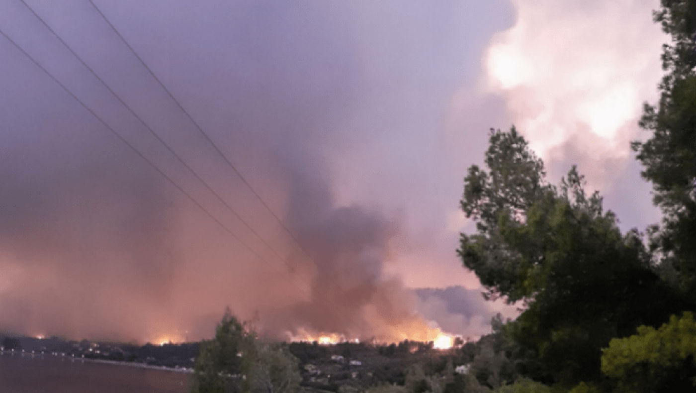 Μεγάλη μάχη για τις φωτιές στην Εύβοια