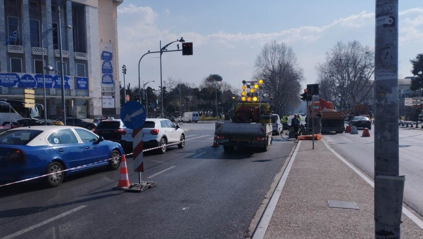 Έργα ύδρευσης σε εξέλιξη στη Λεωφόρο Νίκης (pics)