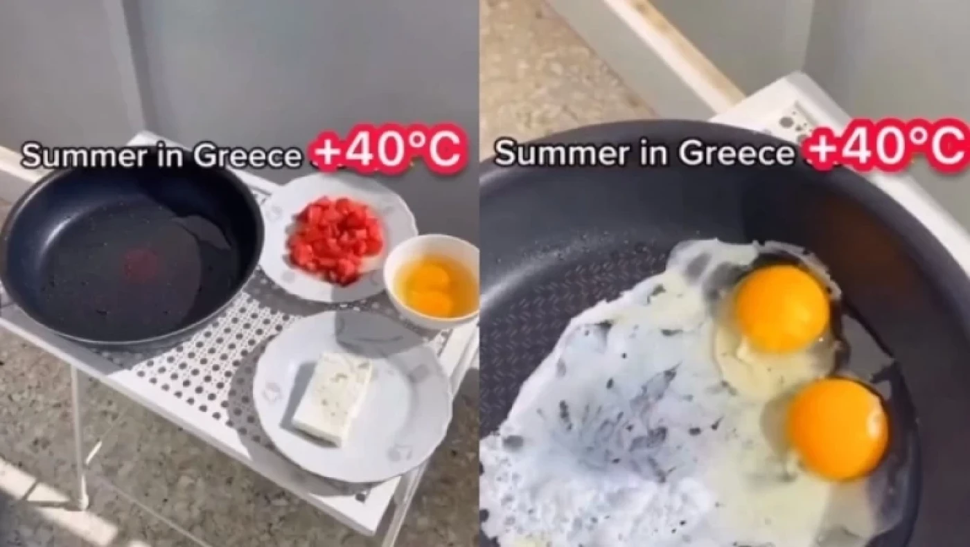 Με τον καύσωνα «Κλέων» τηγανίζεις και αυγά: Ομελέτα με 40 βαθμούς στο κέντρο της Αθήνας