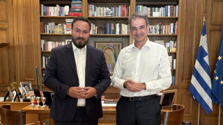 Συνάντηση του Διαμαντή Γκολιδάκη με τον πρωθυπουργό Κυριάκο Μητσοτάκη